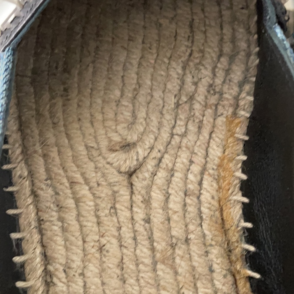 Saint Laurent espadrille denim dirty/mat Napa light blue/Nero in the box - Picture 9 of 11